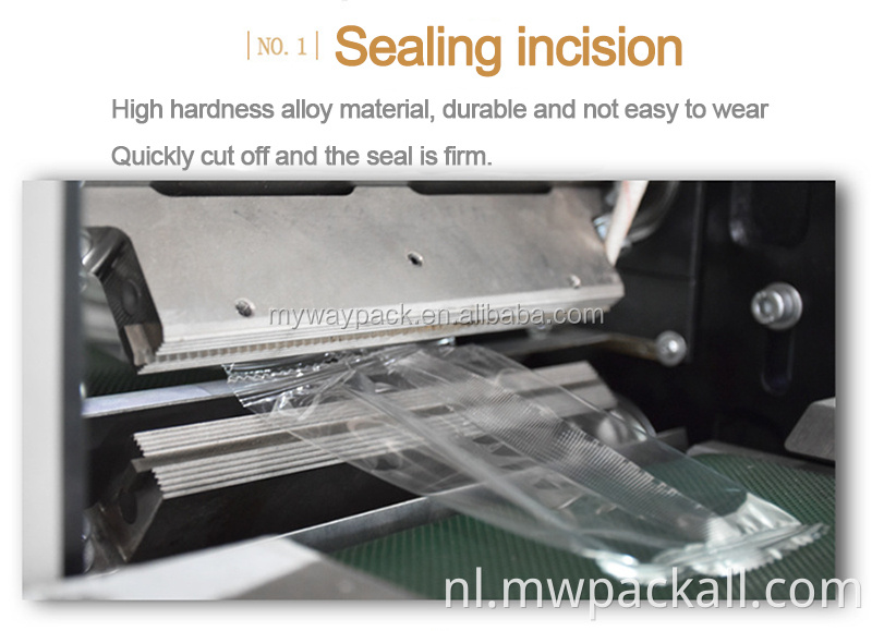 Hoge snelheid kleine stroom horizontale automatische gummy nougatreep zoete toffee gelei harde karamel snoep kussen verpakkingsmachine